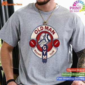 Funny MMA Old Man Boxing Club Combat Sports Apparel T-shirt