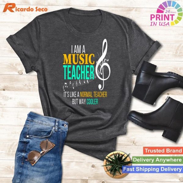 Funny Music Teacher T Shirt Music Teacher Cool Teacher Gifts T-shirt