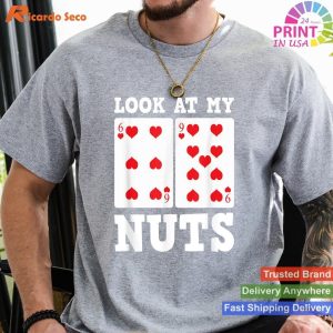 Funny Poker Cards 69 Big Lick Texas Holdem T-shirt