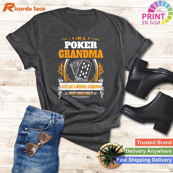 Funny Poker Grandma T Christmas Gift for Grandma T-shirt