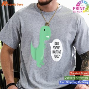 Funny Poker T-Rex Can't Deal T-shirt Style 1