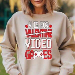 Gaming Affection V Is For Video Game Valentine is Tee for Gamers