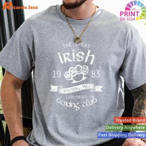 Great Irish Boston St. Patricks Boxing Club Fighting Pub T-shirt