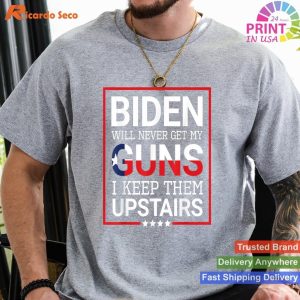 Guardian of Rights Defending Firearms Upstairs - Biden Opposition Tee
