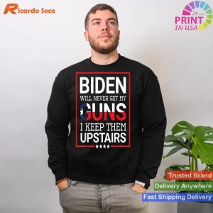 Guardian of Rights Defending Firearms Upstairs - Biden Opposition Tee