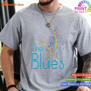 Guitarist Musician Blues Guitar Vintage Blues Music Lover Style 2 T-shirt