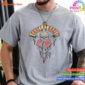 Guns N' Roses Dagger Skull T-Shirt Rock Out with a Edgy Skull Design