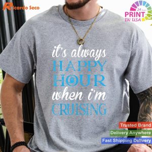 Happy Hour Afloat Funny Cruise T-shirt