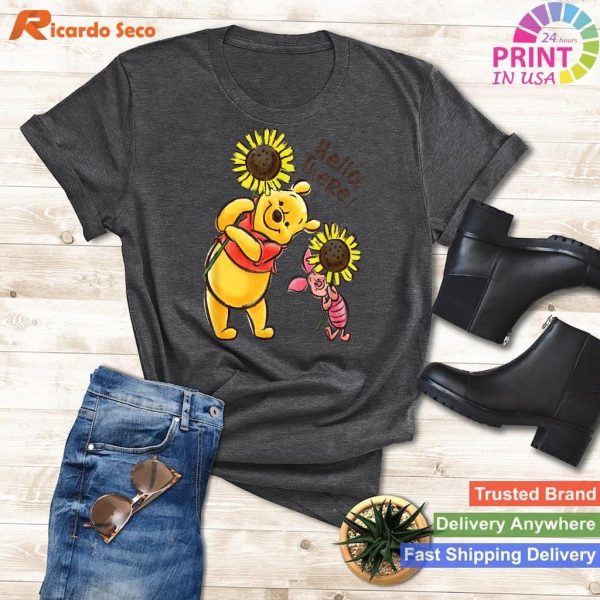 Hello There! Sunflowers with Winnie The Pooh & Piglet - Disney Joy