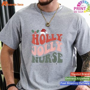 Holly n Jolly Nurse Santa Hat Groovy Christmas 2023 Gift