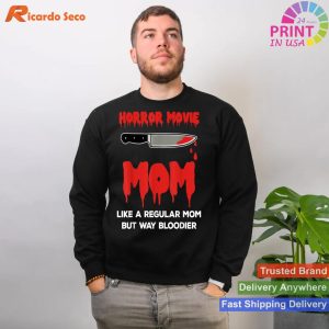 Horror Movie Mom T-Shirt - Ideal for Mothers Who Love Horror Films