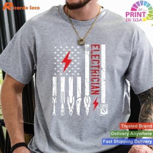 Humorous Electrician Design T-Shirt for Men