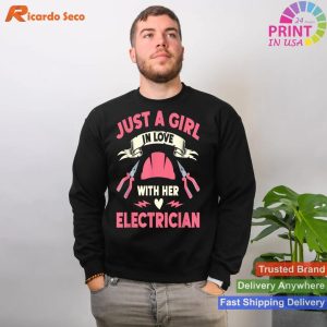 Humorous Electrician Gifts for Men Electrical Design T-Shirt