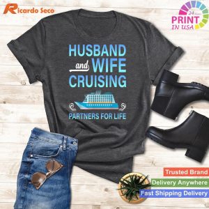 Humorous Partners Husband-Wife Cruising Graphic T-shirt