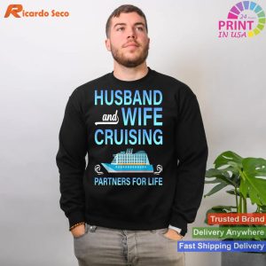 Humorous Partners Husband-Wife Cruising Graphic T-shirt