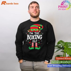 I_m the Boxing Elf Family Group Matching Christmas Pajama T-shirt