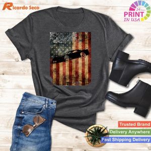 Late Model Dirt Track Racing Gifts Distressed American Flag T-shirt