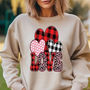 Leopard & Buffalo Plaid Heart Chic Valentine is Day Design