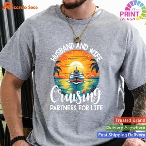 Lifelong Journey Husband-Wife Cruise Vacation Partners T-shirt