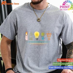 Lighting Electricity Evolution Funny Electrician T-Shirt