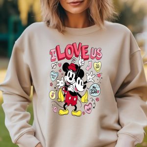 Love Us Mickey & Minnie is Valentine is Day Retro Charm