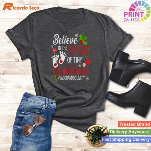 Magic of Tiny Mistletoes Tee Labor And Delivery Christmas Shirt