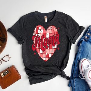 Mama is Valentine Pink Sweetheart Tee for Women Boys & Girls