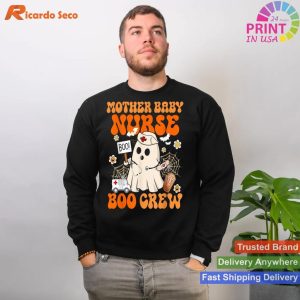 Mother Baby Nurse Boo Crew Funny Ghost Halloween Costumes Tee