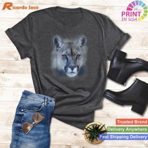 Mountain Lion Puma Cougar Illustration T-shirt