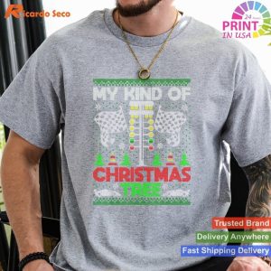 My Kind Of Christmas Tree Drag Racing Ugly Xmas Mens T-shirt