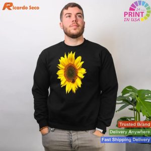 Nice Sunflower with a Bee - Simple and Charming Graphic Tee