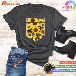 Novelty Sunflower Pocket Tee - Spreading Laughter for Men and Women