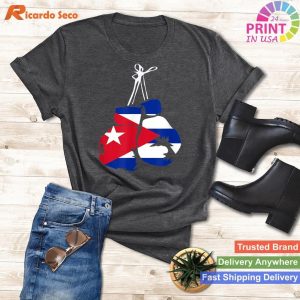 Patriotic Cuban Flair Cuban Boxing Gloves Cuban Flag for Cuba Boxing Fans T-shirt