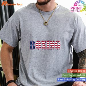 Patriotic Punch Boxing American Flag - Elevate Your Style with This Boxing T-shirt