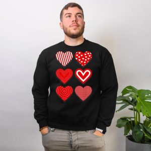 Pattern of Hearts A Couple is Cute Valentine is Day Tee