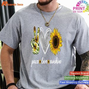 Peace Love Sunshine - Hippie Sunflower Lover Gifts