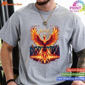 Phoenix Fire - Mythical Bird Inspirational Motivational Tee