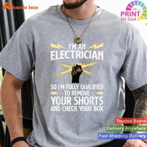 Professional Electrician Art T-Shirt Stylish Choice for Men and Women