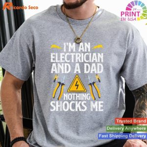 Professional Electrician Exclusive Design T-Shirt for Men and Fathers
