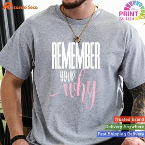 Remember Your Why - Gym Motivation Fitness Inspirational Tee