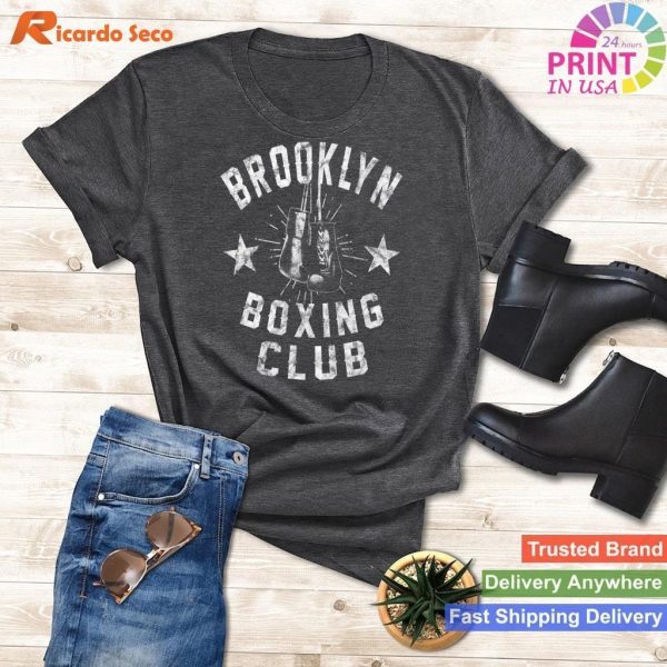 Retro Vibe Brooklyn Boxing Club - Vintage Distressed Boxing Premium T-shirt