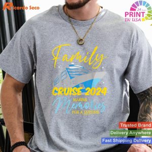 Sailing into 2024 Family Cruise Vacation T-shirt