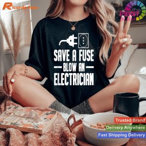 Save A Fuse Humorous Electrician Engineer T-Shirt