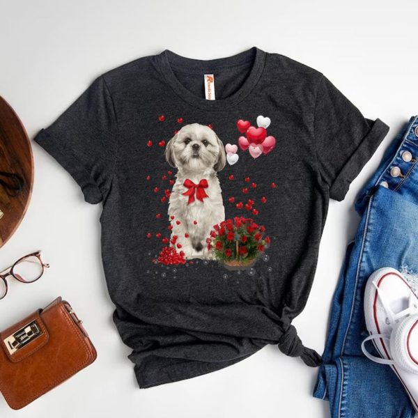 Shih Tzu Love A Funny Dog Lover is Happy Valentine Tee