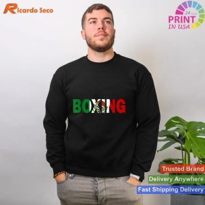 Show Your Pride Boxing Mexico Flag T-shirt