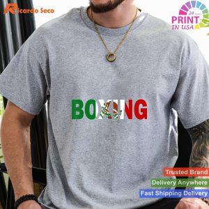 Show Your Pride Boxing Mexico Flag T-shirt