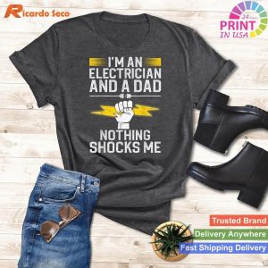 Sophisticated Electrician Design T-Shirt for Men and Dads