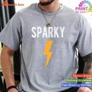 Sparky Nickname Funny Electrician T-Shirt with Lightning Bolt
