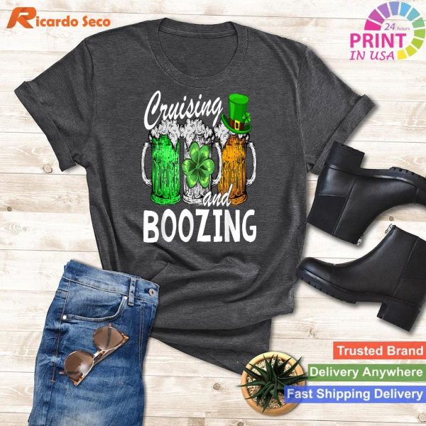 St. Patrick's Cruise Cruising and Boozing Drinking T-shirt