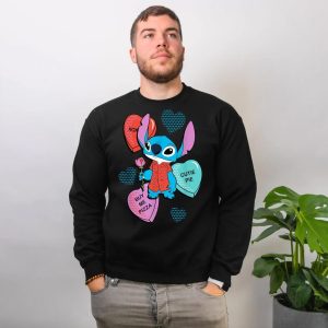 Stitch is Candy Heart Humor A Disney Valentine is Day Tee